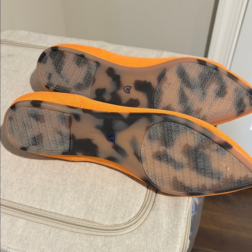 Rothy's Tangerine Orange Pointed Flats - Picture 2 of 5